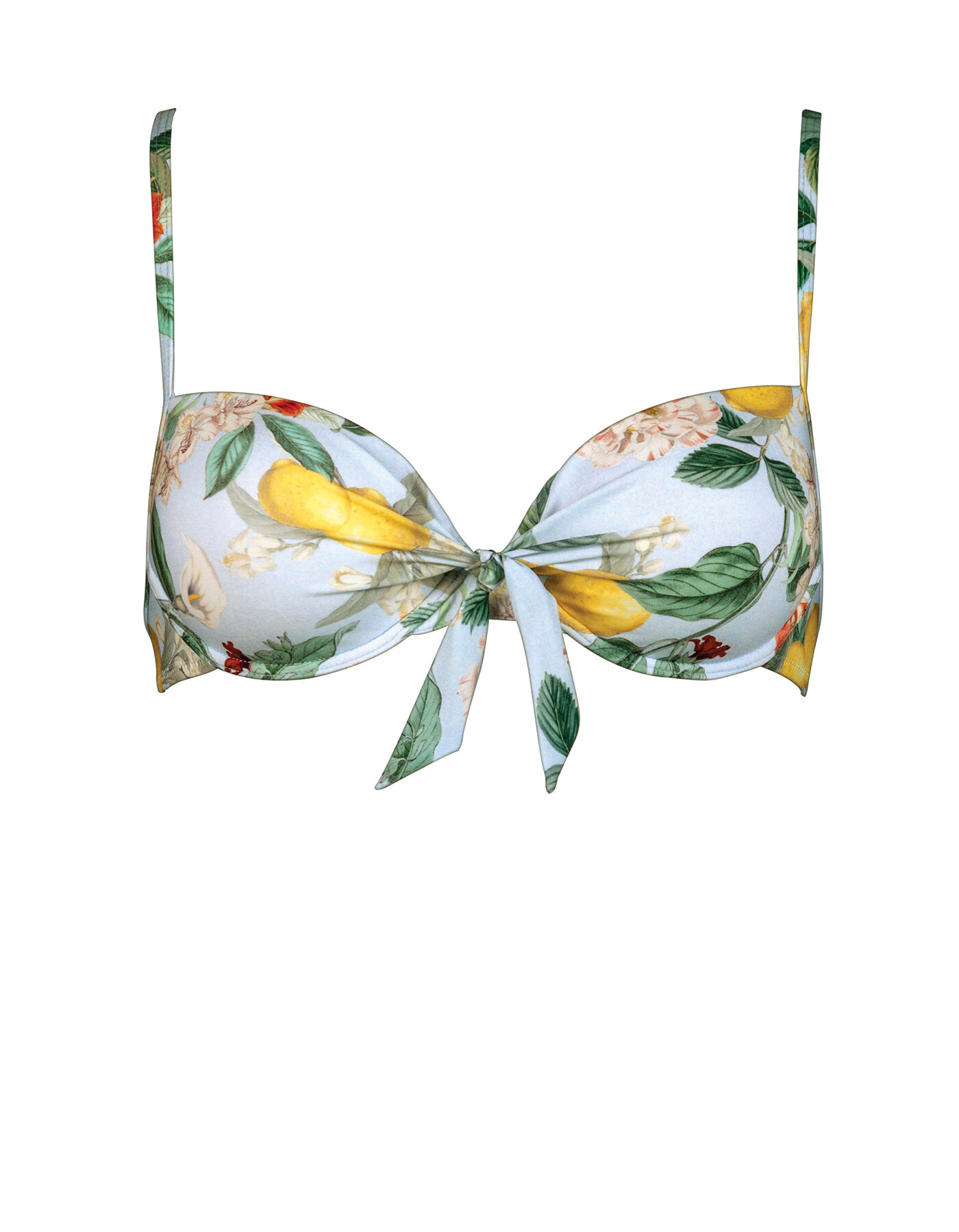 Watercult Lemon Infusion Wire Bandeau Bikini Top Lemon Blossom